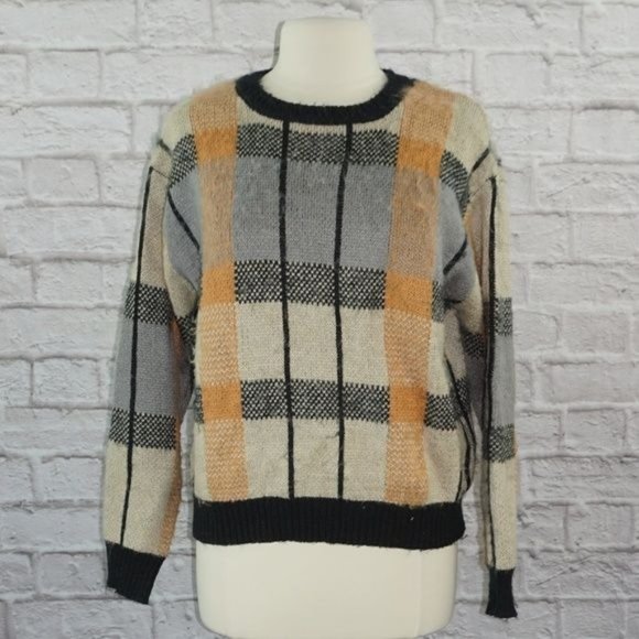 Vintage Sweaters - Vintage Plaid Sweater